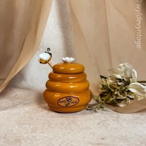 Bee Hive Honey Pot with‎ Stirrer